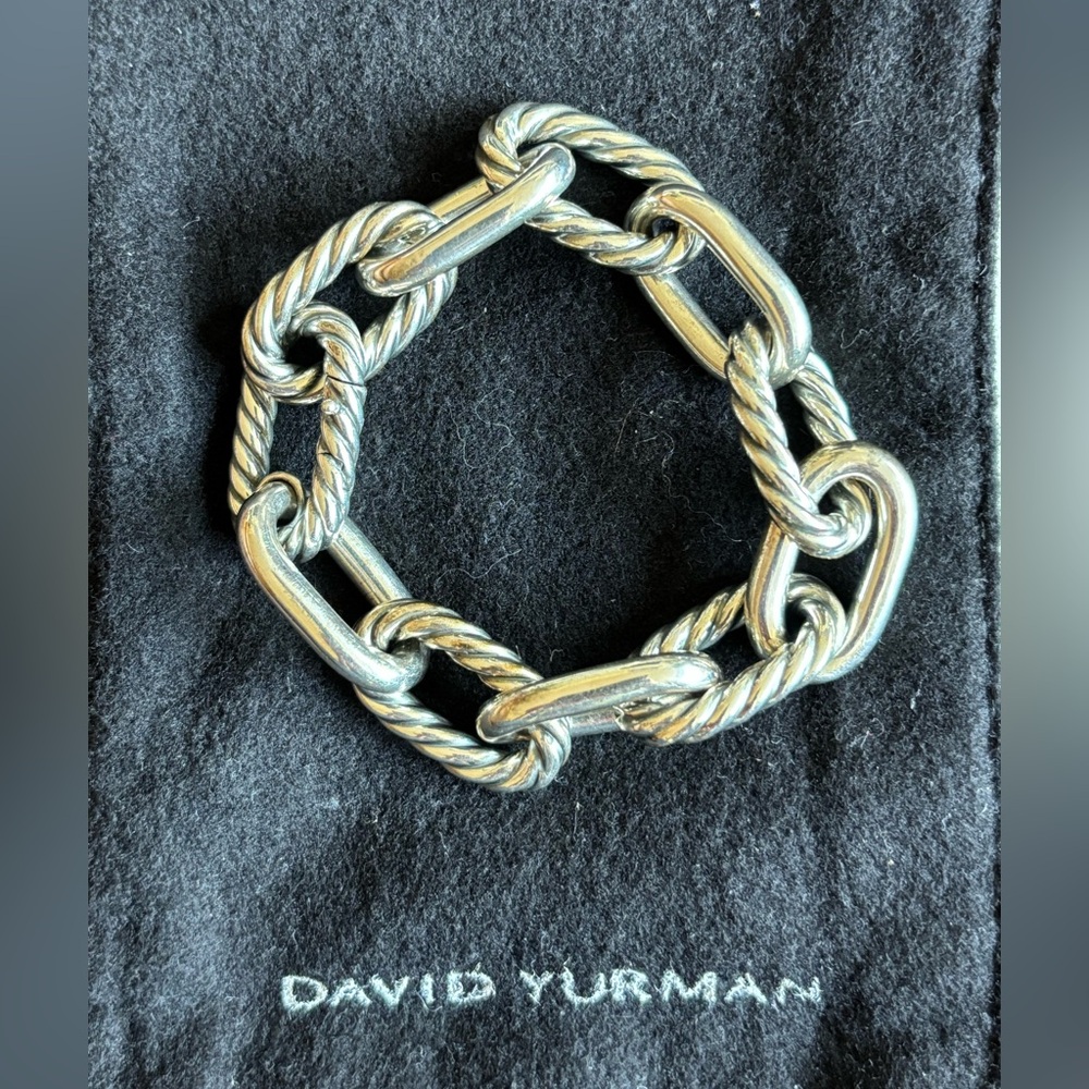 David Yurman Madison link sterling silver bracelet 7.25 inches long 1/2 in links
